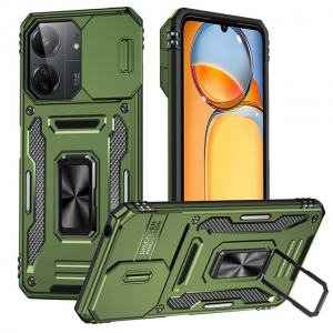 Протиударний чохол Camsh Army Ring для Xiaomi Redmi 13C / Poco C65 Оливковий/Army Green