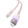 Кабель Baseus Explorer Temperature Control Type-C to Lightning 20W 1m Pink 194981