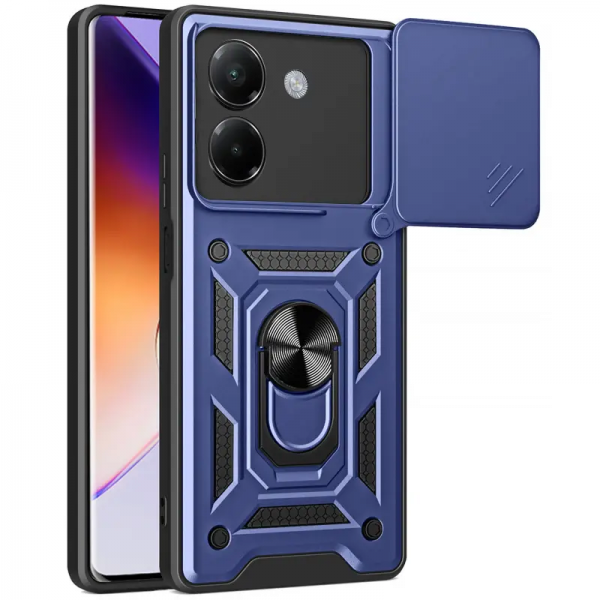 Протиударний чохол Camsh Serg Ring для Xiaomi Poco M7 Pro 5G Синій