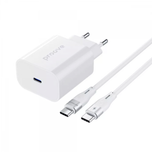 Зарядний пристрій Proove Rapid 30W Type-C+кабель Type-C to Type-C White