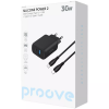 Зарядний пристрій Proove Silicone Power 2 30W Type-C+USB+кабель Type-C to Type-C 1м Black 195762