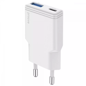 Зарядний пристрій Proove Slender 30W Type-C+USB White