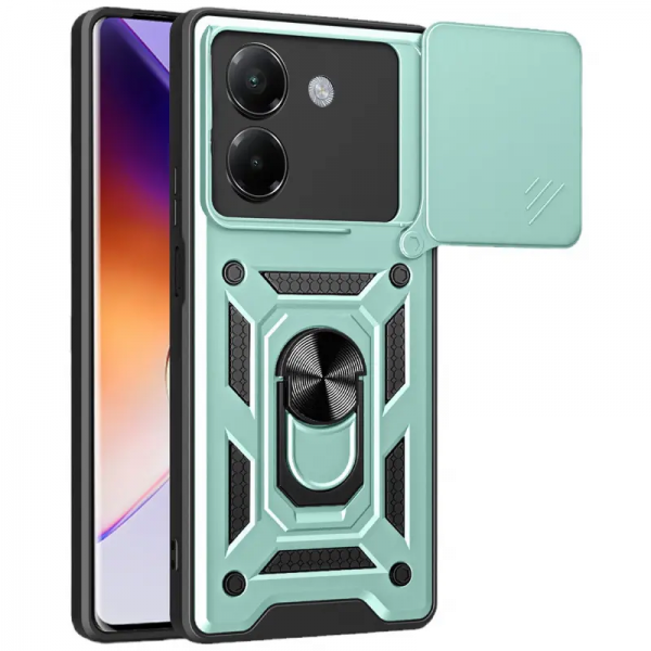 Протиударний чохол Camsh Serg Ring для Xiaomi Poco M7 Pro 5G Зелений