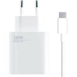Зарядний пристрій Xiaomi MDY-15-EJ 120W Type-C+USB HC+кабель Type-C to Type-C White