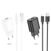 Зарядний пристрій Hoco C134A 1USB+кабель USB to Lightning 1m 12W Black 195972