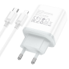 Зарядний пристрій Hoco C104A 1Type-C+кабель Type-C to Lightning 1m 20W White 195991