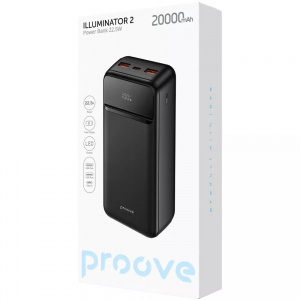 Зовнішній акумулятор Proove Illuminator 2 22.5W 20000mAh Black