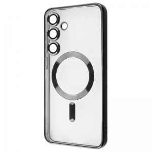 Чохол WAVE Metal Color MagSafe для Samsung Galaxy S25 FE Прозрачный/Black