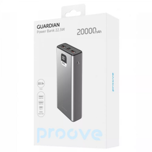 Зовнішній акумулятор Proove Guardian 22.5W 20000mAh Metal gray