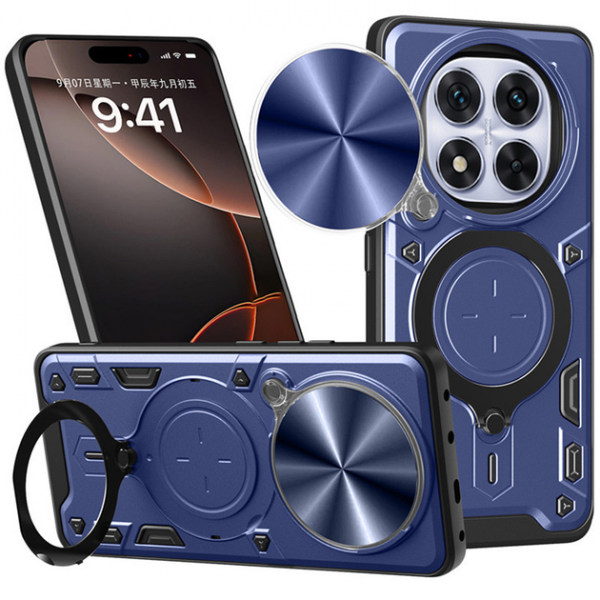 Протиударний чохол Magnetic Stand MagSafe для Xiaomi Redmi Note 14 Pro Синій