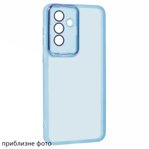 Чохол Stez із склом на камеру для Vivo Y31 Прозорий / Синій