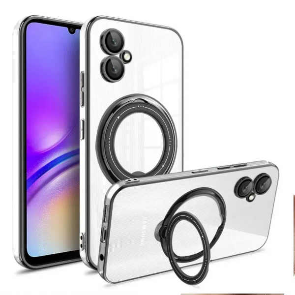 Чохол з підставкою MagSafe для Samsung Galaxy A05 Прозорий/Чорний
