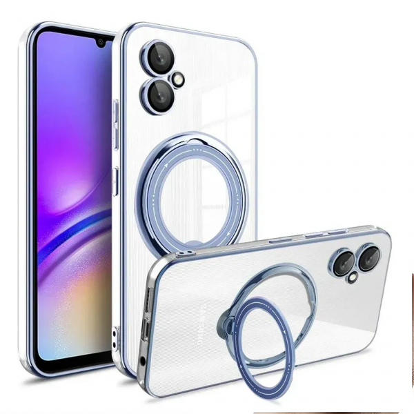 Чохол з підставкою MagSafe для Samsung Galaxy A05 Прозорий/Синій