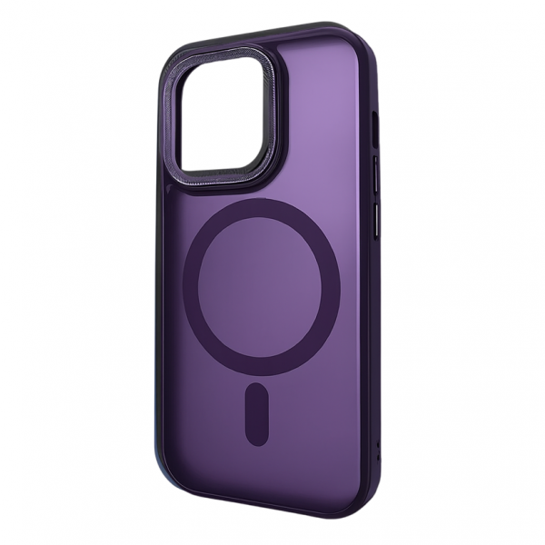 Чохол PHIBR Metal Buttons MagSafe для Iphone 14 Pro Deep purple