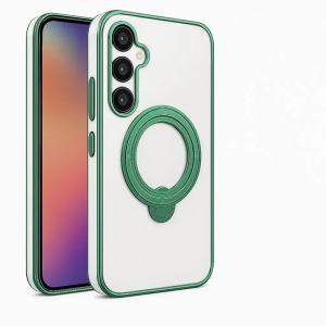 Чохол з підставкою MagSafe для Samsung Galaxy A36 / A56 Прозорий/Зелений