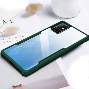 Протиударний чохол Back для Infinix Note 8 Прозорий/Зелений