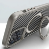 Чохол Metal Buttons MagSafe Carbon Ring для Iphone 15 Pro Max Сірий 198314