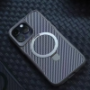 Чохол Metal Buttons MagSafe Carbon Ring для Iphone 15 Pro Max Сірий 198318