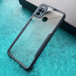 Протиударний чохол Back для Tecno Spark 8C / Spark Go 2022 KG5m Прозорий/Синій