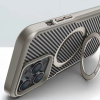 Чохол Metal Buttons MagSafe Carbon Ring для Iphone 15 Pro Max Сірий 198322