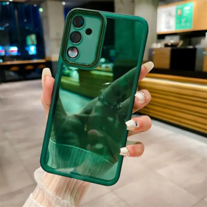 Чохол Stez із склом на камеру для Samsung Galaxy A16 Прозорий / Зелений