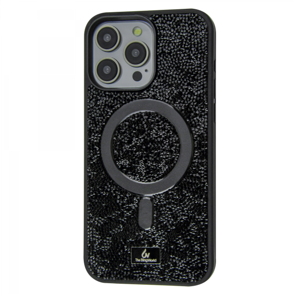 Чохол Bling Diamond MagSafe для Iphone 15 Pro Max Black