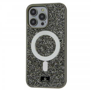 Чохол Bling Diamond MagSafe для Iphone 15 Pro Gray