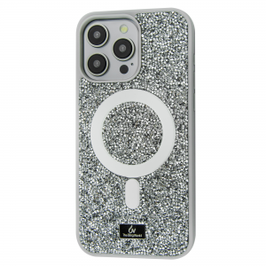 Чохол Bling Diamond MagSafe для Iphone 16 Pro Silver
