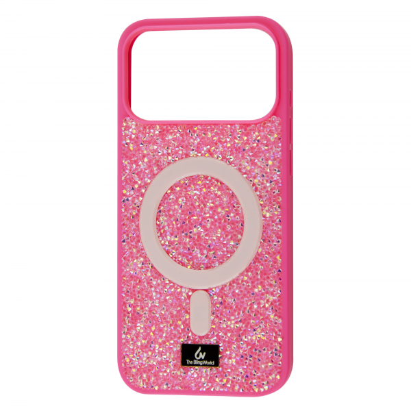 Чохол Bling Diamond MagSafe для Iphone 17 Pro Hot Pink