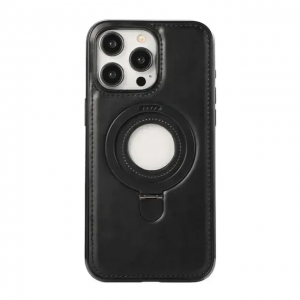 Чохол Leather Stand MagSafe для Iphone 14 Pro Чорний