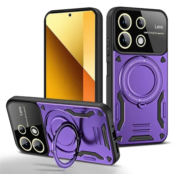 Протиударний чохол Defender X MagSafe для Xiaomi Redmi Note 13 Pro / Poco M6 Pro / Note 14S Фіолетовий
