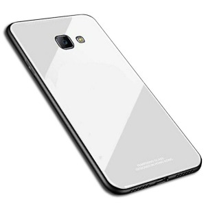 Чохол зі скляною кришкою для Samsung Galaxy J6 Plus 2018 J610 Білий