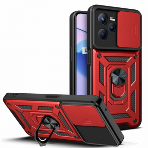 Протиударний чохол Camsh Serg Ring для Realme Narzo 50A Prime / C35 Червоний