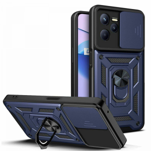 Протиударний чохол Camsh Serg Ring для Realme Narzo 50A Prime / C35 Синій