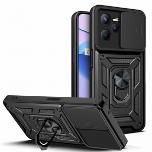 Протиударний чохол Camsh Serg Ring для Realme Narzo 50A Prime / C35 Чорний