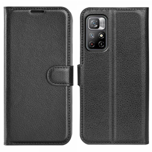 Чохол-книжка зі шкір-заму для Xiaomi Poco X5 Pro 5G / Note 12 Pro 5G Чорний
