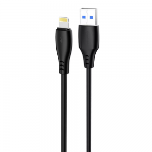 Кабель Proove Simple Silicone USB to Lightning 2.4A 1m Black