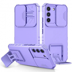 Протиударний чохол Kickstand для Samsung Galaxy S21 FE Фіолетовий