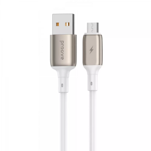 Кабель Proove Flex Metal USB to MicroUSB 2.4A 1m White