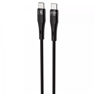 Кабель Proove Light Silicone Plus Type-C to Type-C 60W 1m Black