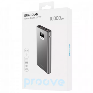 Зовнішній акумулятор Proove Guardian 22.5W 10000mAh Metal gray