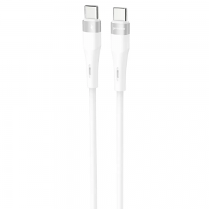 Кабель Proove Light Silicone Plus Type-C to Type-C 60W 1m White