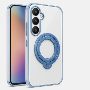 Чохол з підставкою MagSafe для Samsung Galaxy A16 Прозорий/Синій