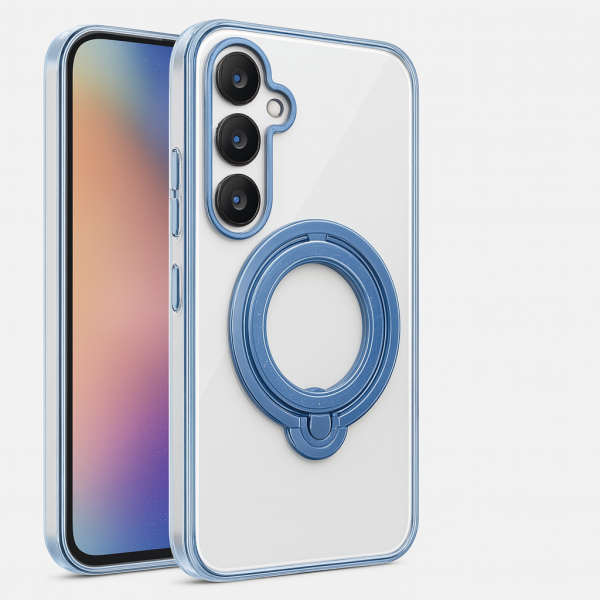 Чохол з підставкою MagSafe для Samsung Galaxy A16 Прозорий/Синій
