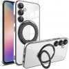 Чохол з підставкою MagSafe для Samsung Galaxy S23 Plus Прозорий/Чорний