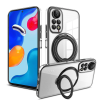 Чохол з підставкою MagSafe для Xiaomi Redmi Note 11 / Note 11s Прозорий/Чорний