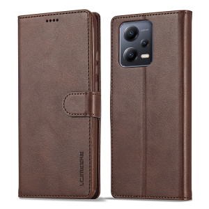 Чохол-книжка iMeeke для Xiaomi Redmi Note 12 Pro 5G / Poco X5 Pro 5G Темно-Коричневий