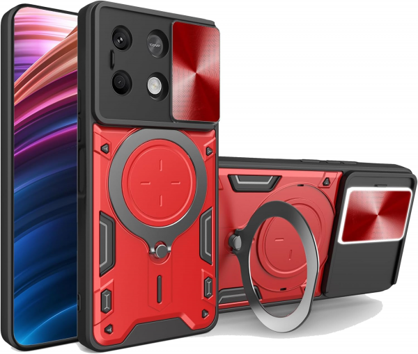 Протиударний чохол Magnetic Stand MagSafe для Xiaomi Redmi Note 13 Червоний