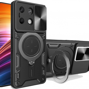 Протиударний чохол Magnetic Stand MagSafe для Xiaomi Redmi Note 13 Pro / Poco M6 Pro / Note 14S Чорний
