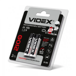 Батарейка акумуляторна VIDEX HR6 AA 2100mAh 1.2V 1шт